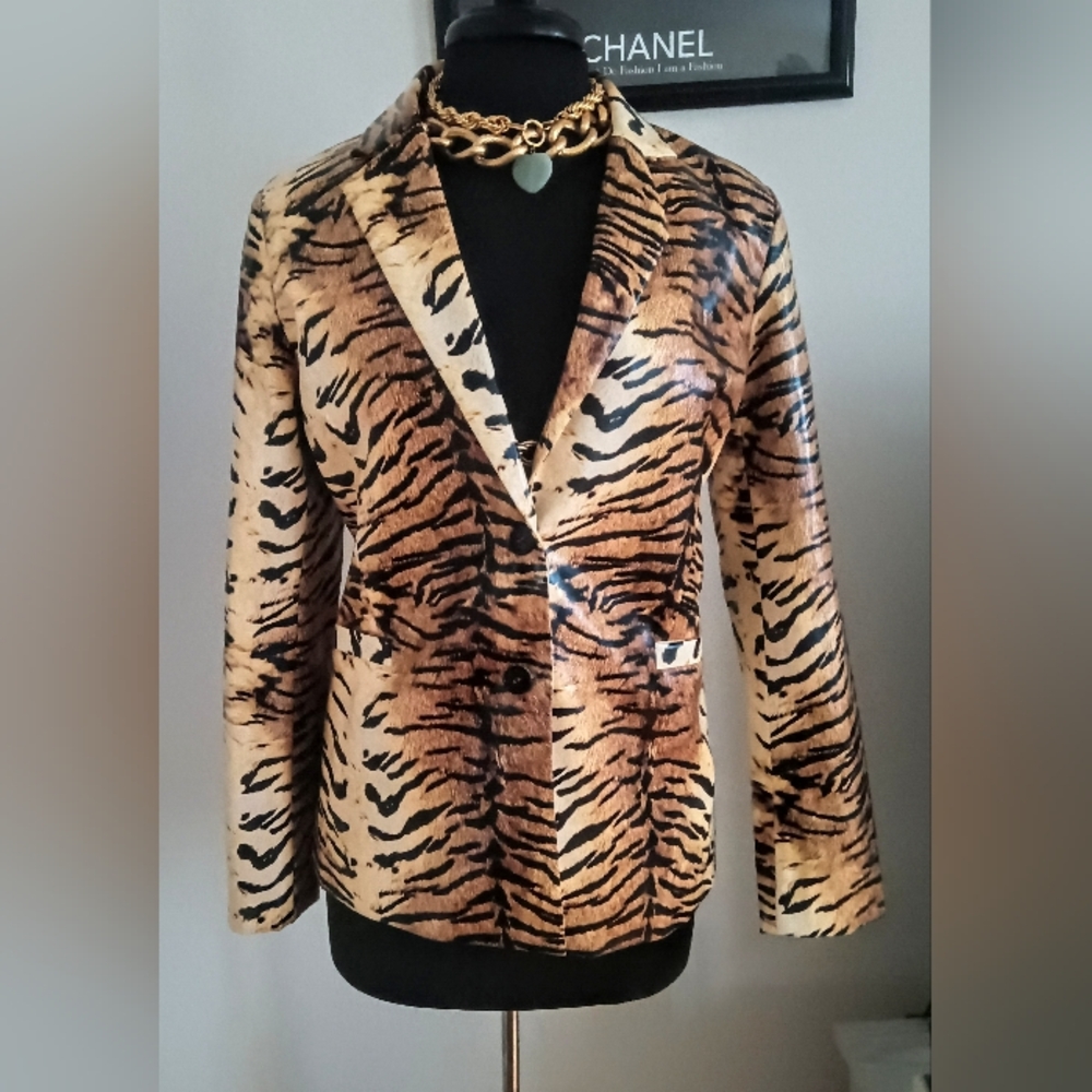 Tiger Print Blazer